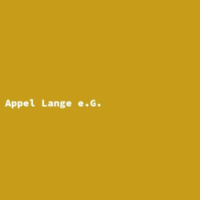 Hersteller: Appel Lange e.G.