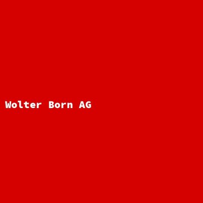 Hersteller: Wolter Born AG