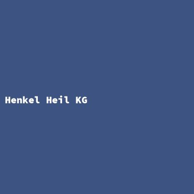 Hersteller: Henkel Heil KG