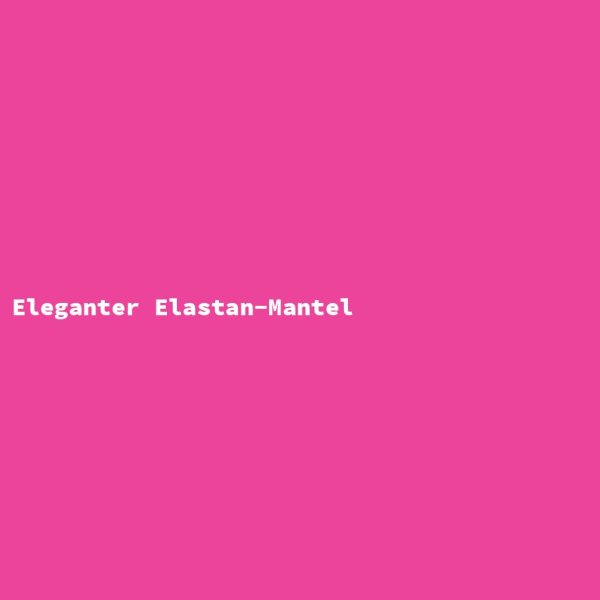 Elegant Elastane Coat