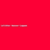 Leichter Wasser-Lappen