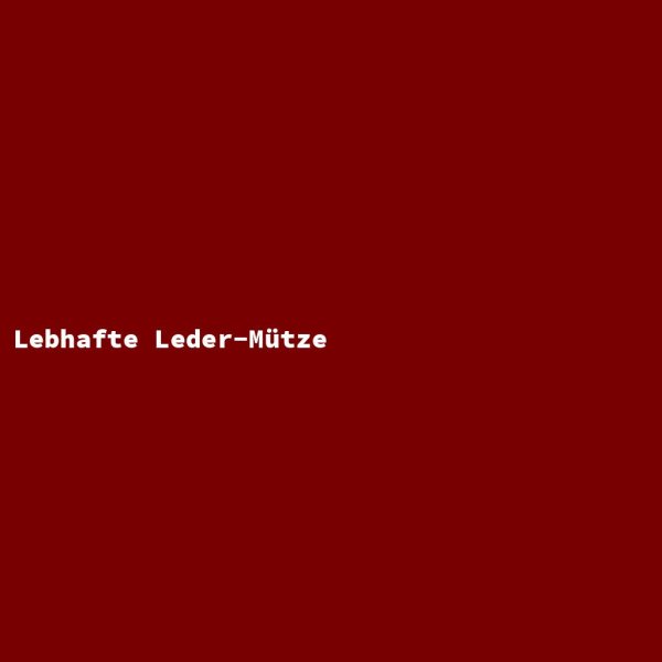 Lebhafte Leder-M&uuml;tze