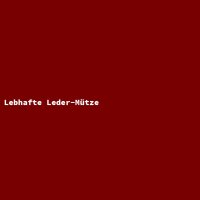 Lebhafte Leder-M&uuml;tze