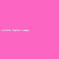 Leichte Papier-Lampe